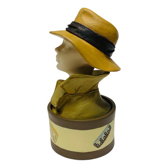 1999 Just the Right Style Fedora Hat Trinket Box 27402 by Raine MIB - Picture 11 of 12